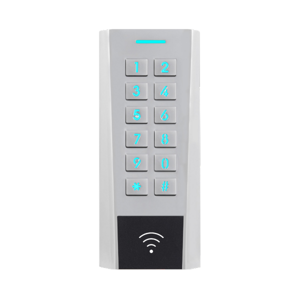 Clavier à code + mifare étroit axk4 ip66 câble 2m